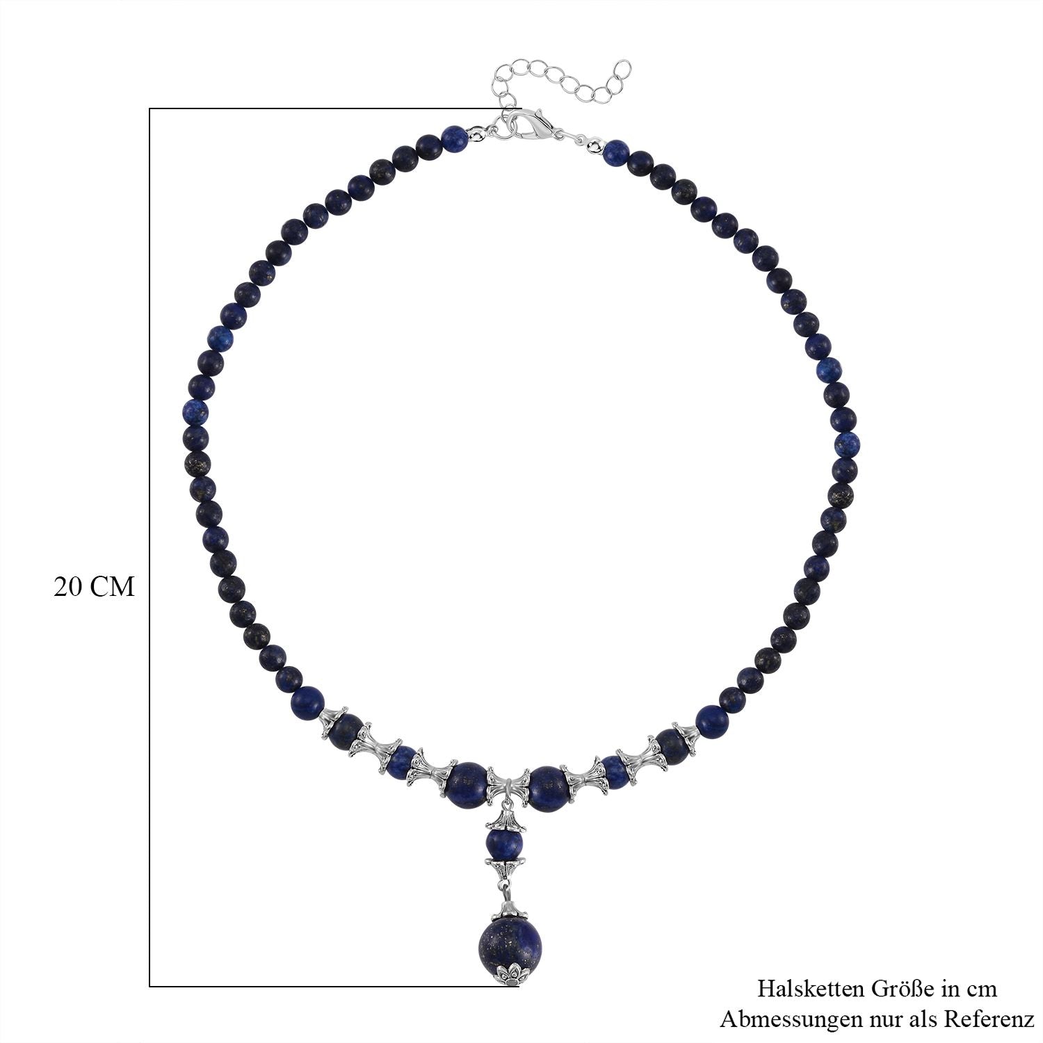 Lapislazuli Halskette, ca. 45 cm, ca. 185.00 ct