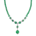 Grüner Aventurin Halskette, ca. 45 cm, ca. 165.00 ct