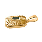 Gemfields Smaragd Anhänger 925 Silber Gelbgold Vermeil ca. 0.45 ct
