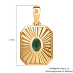 Gemfields Smaragd Anhänger 925 Silber Gelbgold Vermeil ca. 0.45 ct