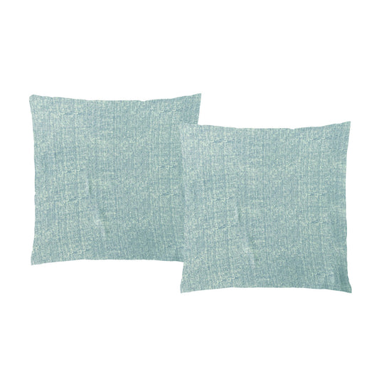 4-teiliges Set - Elegante melierte Kissenhüllen aus hypoallergener und atmungsaktiver Mikrofaser, 2x 40x40 cm und 2x 40x80 cm, Türkis