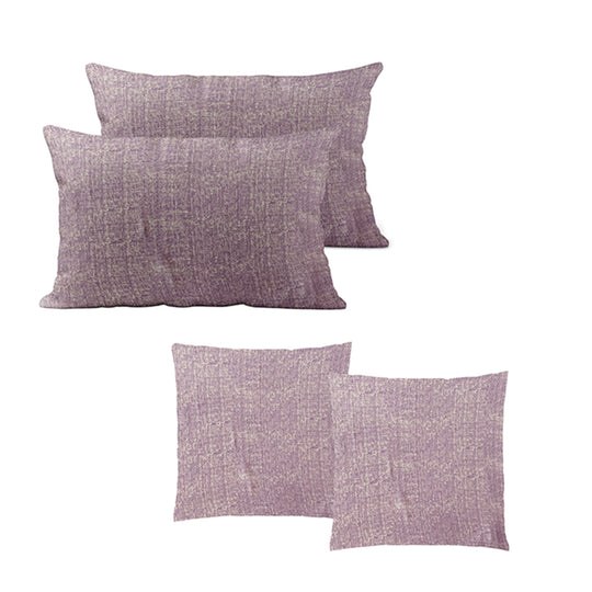 4-teiliges Set - Elegante melierte Kissenhüllen aus hypoallergener und atmungsaktiver Mikrofaser, 2x 40x40 cm und 2x 40x80 cm, Türkis