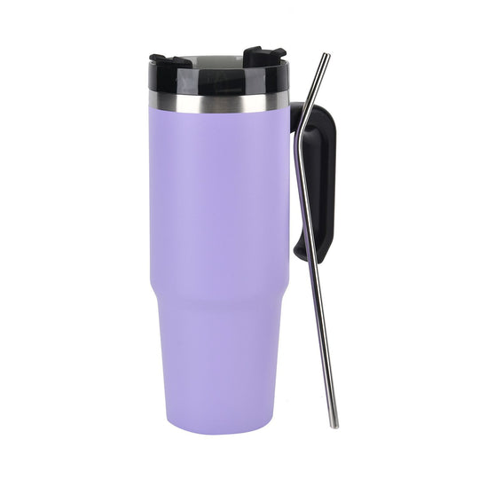 316L Edelstahl Thermobecher 887ml mit Strohhalm, Grün