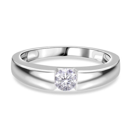 Signature Kollektion - Weißer Diamant VS Ring, IGI Zertifiziert, 950 Platin (Größe 19.00) ca. 0.50 ct