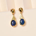 Boulder Opal Triplette Ohrringe 925 Silber Gelbgold Vermeil ca. 1.87 ct