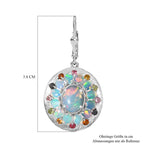 Natürlicher, äthiopischer Welo Opal Ohrringe 925 Silber platiniert ca. 5,87 ct.