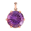 Hanabi Schliff AA Rose De France Amethyst, Roter Granat Anhänger 925 Silber Roségold Vermeil ca. 15.28 ct