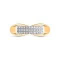 Weißer Diamant Ring, 925 Silber Gelbgold Vermeil, (Größe 19.00), ca. 0.15 ct