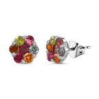 AA Mehrfarbig-Turmalin Ohrringe 925 Silber rhodiniert ca. 1.84 ct