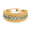 Paraiba-Apatit Ring, 925 Silber Gelbgold Vermeil (Größe 18.00) ca. 0.86 ct