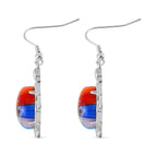 Mehrfarbiges Murano-Stil Glas Ohrringe 316L Edelstahl