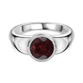 Roter Granat Ring, Edelstahl (Größe 16.00) ca. 1.54 ct