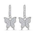 Moissanit Ohrringe, 925 Silber rhodiniert, ca. 0.93 ct