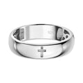 Bandring mit Kreuzmotiv, 925 Silber rhodiniert