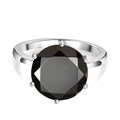 Elite Shungit Ring 925 Silber rhodiniert (Größe 17.00) ca. 3,27 ct