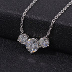 Moissanit Halskette ca. 45 cm 925 Silber rhodiniert ca. 2,12 ct.