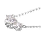 Moissanit Halskette ca. 45 cm 925 Silber rhodiniert ca. 2,12 ct.