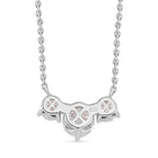 Moissanit Halskette ca. 45 cm 925 Silber rhodiniert ca. 2,12 ct.