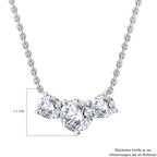 Moissanit Halskette ca. 45 cm 925 Silber rhodiniert ca. 2,12 ct.