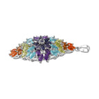 AA Paraiba-Apatit, Afrikanischer Amethyst Anhänger 925 Silber rhodiniert ca. 5,74 ct.