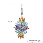 AA Peridot, Paraiba-Apatit Ohrringe 925 Silber rhodiniert ca. 8,93 ct.