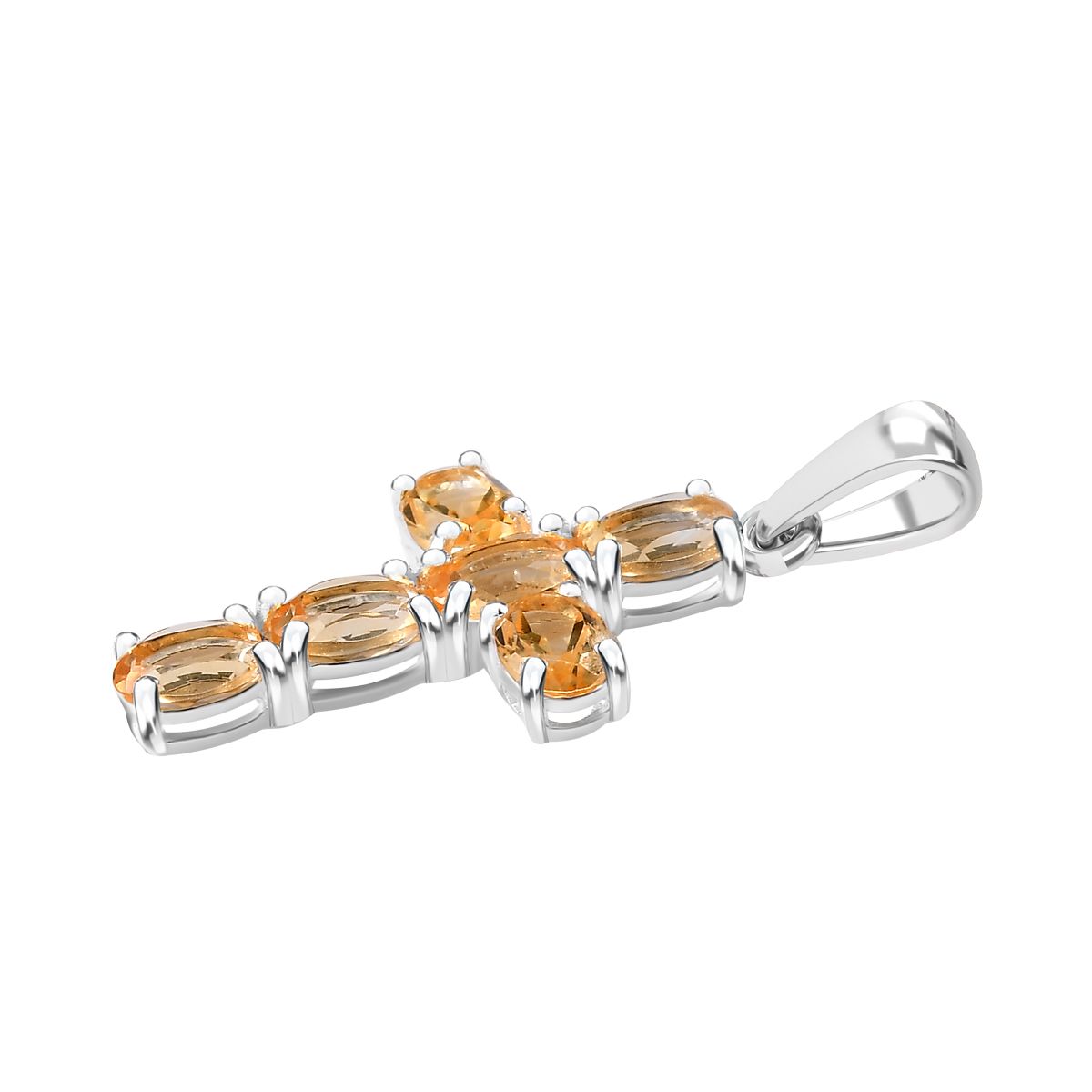 Citrin Anhänger 925 Silber ca. 2.76 ct