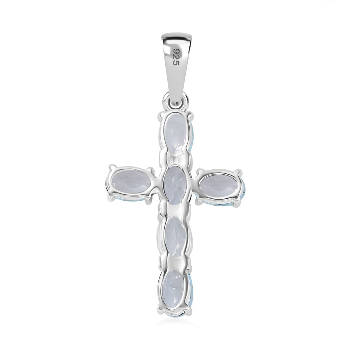Himmelblauer Topas Anhänger 925 Silber ca. 2.97 ct