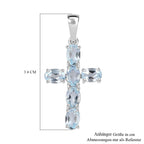 Himmelblauer Topas Anhänger 925 Silber ca. 2.97 ct