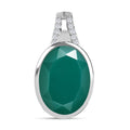 Verde Onyx und Zirkon Anhänger - 14,58 ct.