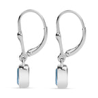 AA Aqua Kyanit Ohrringe 925 Silber platiniert ca. 1.15 ct