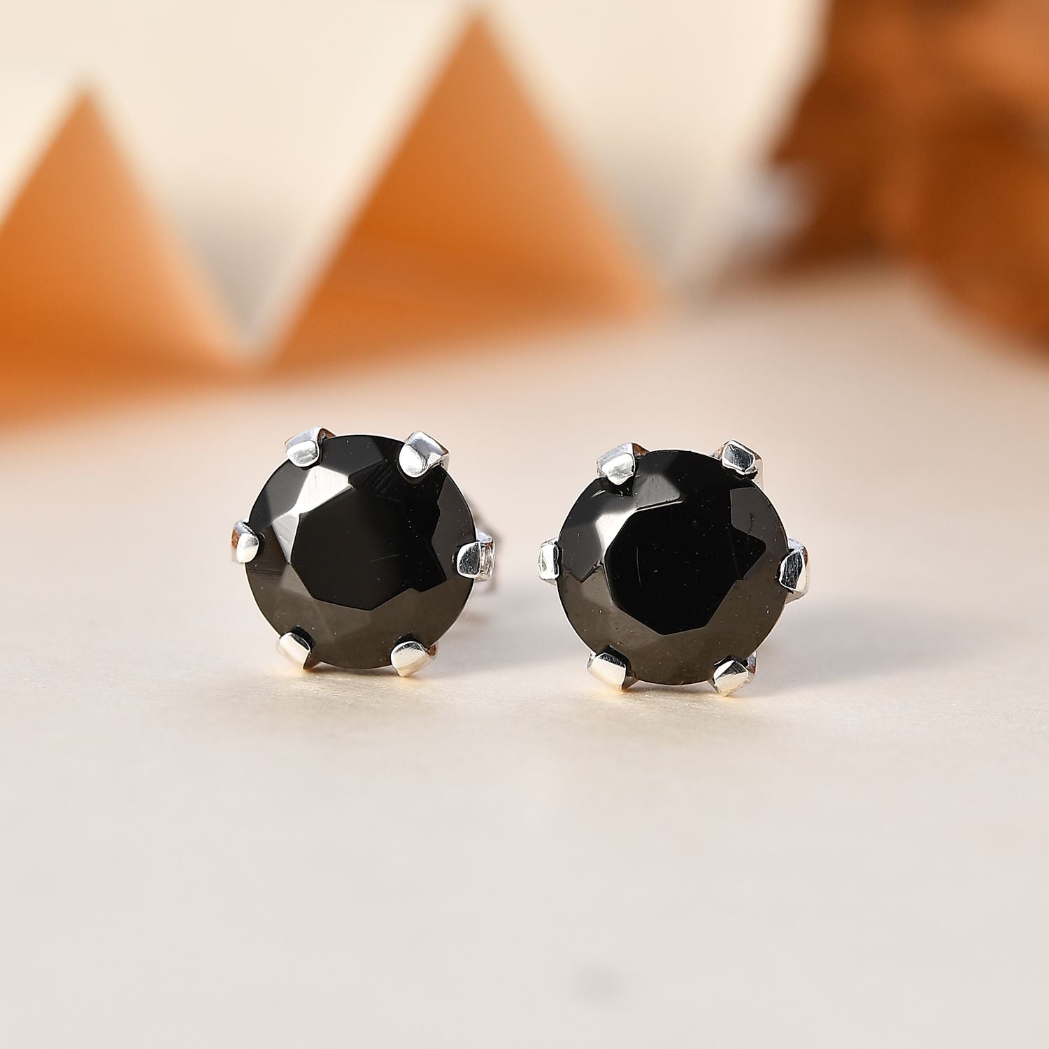 Elite Shungit Ohrringe 925 Silber rhodiniert ca. 1,83 ct.