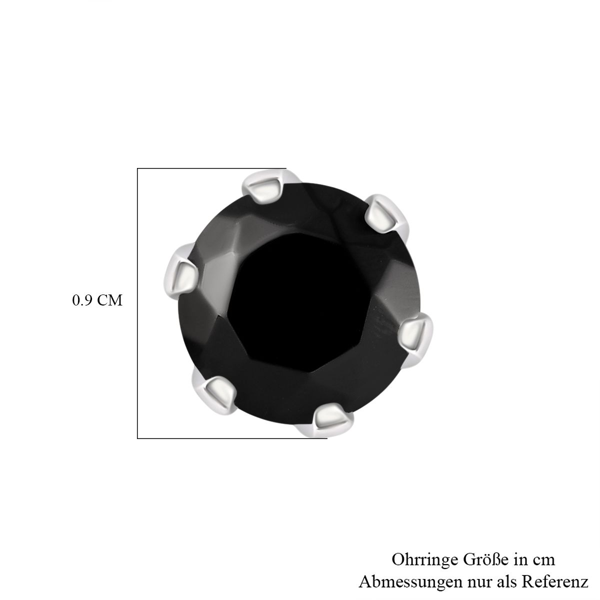 Elite Shungit Ohrringe 925 Silber rhodiniert ca. 1,83 ct.
