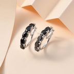 Elite Shungit Ohrringe 925 Silber rhodiniert ca. 1,85 ct.