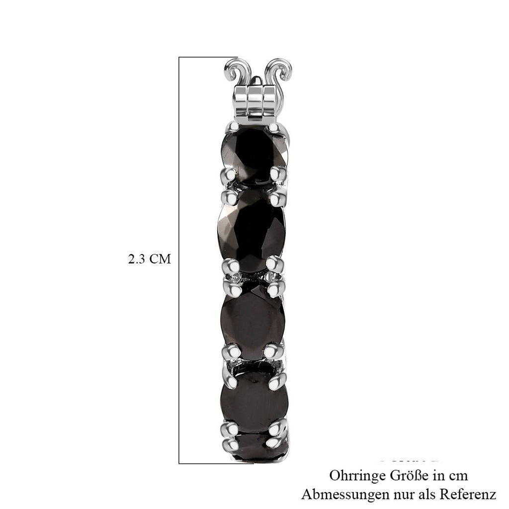 Elite Shungit Ohrringe 925 Silber rhodiniert ca. 1,85 ct.