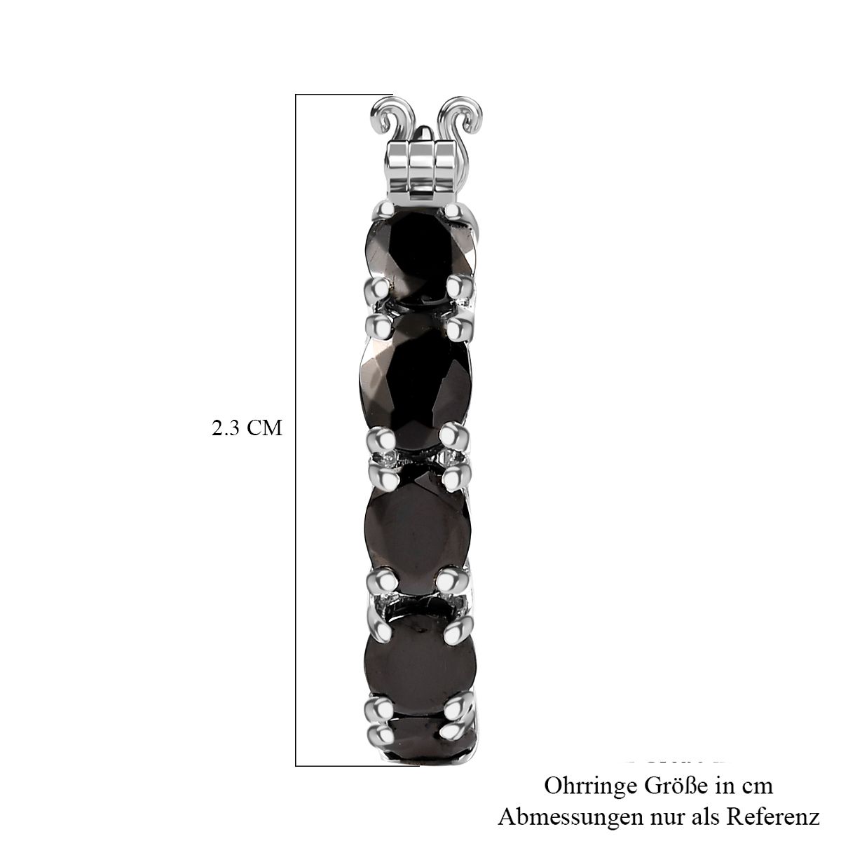 Elite Shungit Ohrringe 925 Silber rhodiniert ca. 1,85 ct.