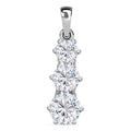 Moissanit Anhänger, 925 Silber rhodiniert - 2,38 ct.