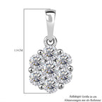 Moissanit Anhänger 925 Silber rhodiniert ca. 1.27 ct