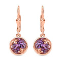 AA Rose De France Amethyst Ohrringe - 3,74 ct.