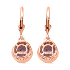 AA Rose De France Amethyst Ohrringe 925 Silber rosévergoldet ca. 3,74 ct.
