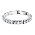 Moissanit Ring 925 Silber platiniert (Größe 16.00) ca. 0,36 ct