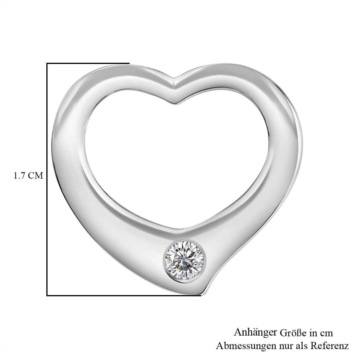 Moissanit Anhänger 925 Silber ca. 0,11 ct.