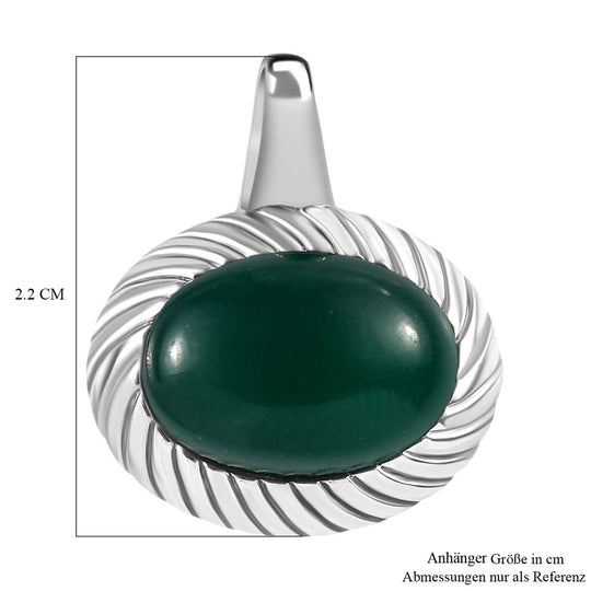 Blaues Türkis Anhänger  Edelstahl ca. 5.75 ct