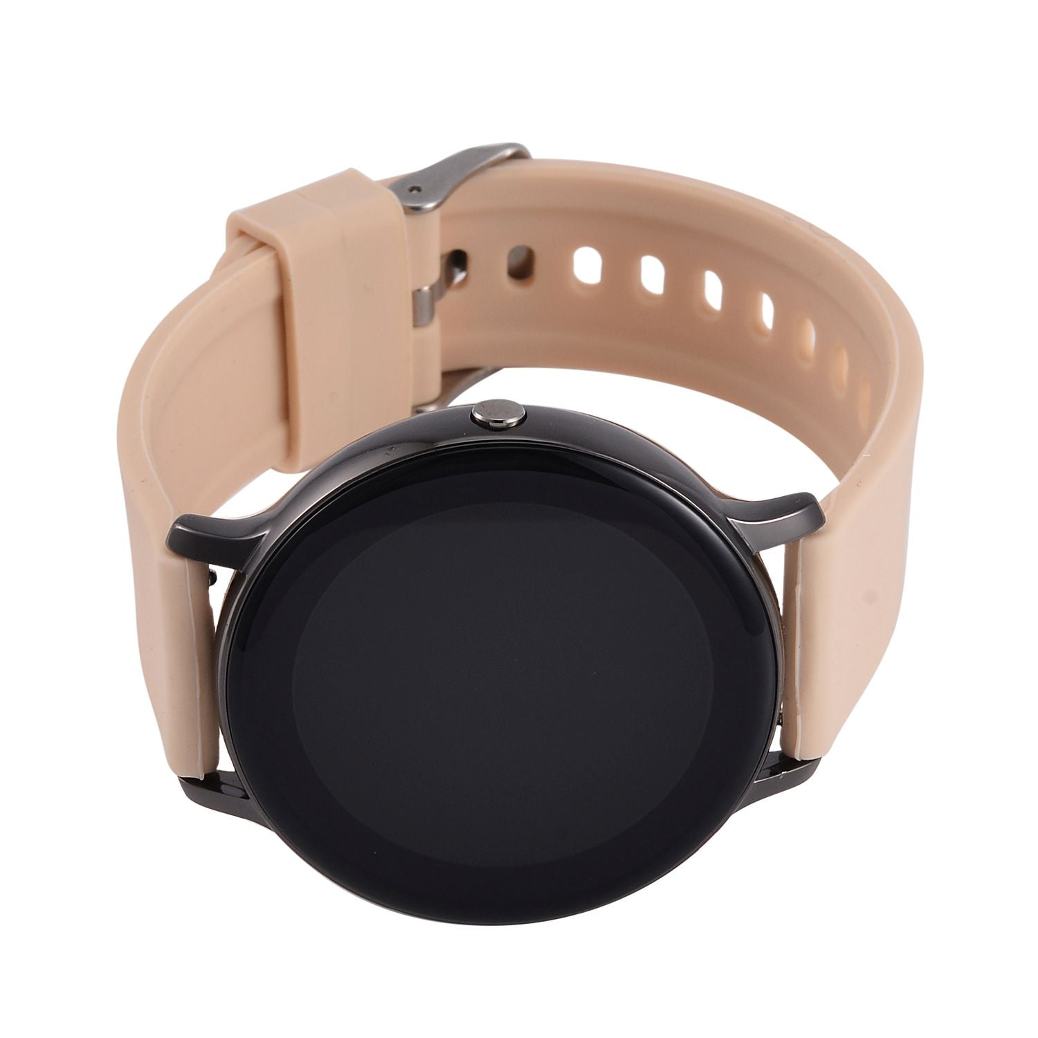 STRADA Hiwatch Plus Smartwatch - Schwarz-Goldenes Gehäuse mit Silikonarmband, Multisportmodi und Gesundheitsüberwachung, Bluetooth 5.0