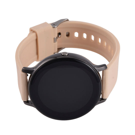 STRADA Hiwatch Plus Smartwatch - Schwarz-Goldenes Gehäuse mit Silikonarmband, Multisportmodi und Gesundheitsüberwachung, Bluetooth 5.0