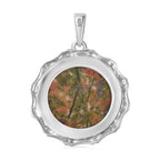 Unakite Anhänger 925 Silber platiniert ca. 12.73 ct