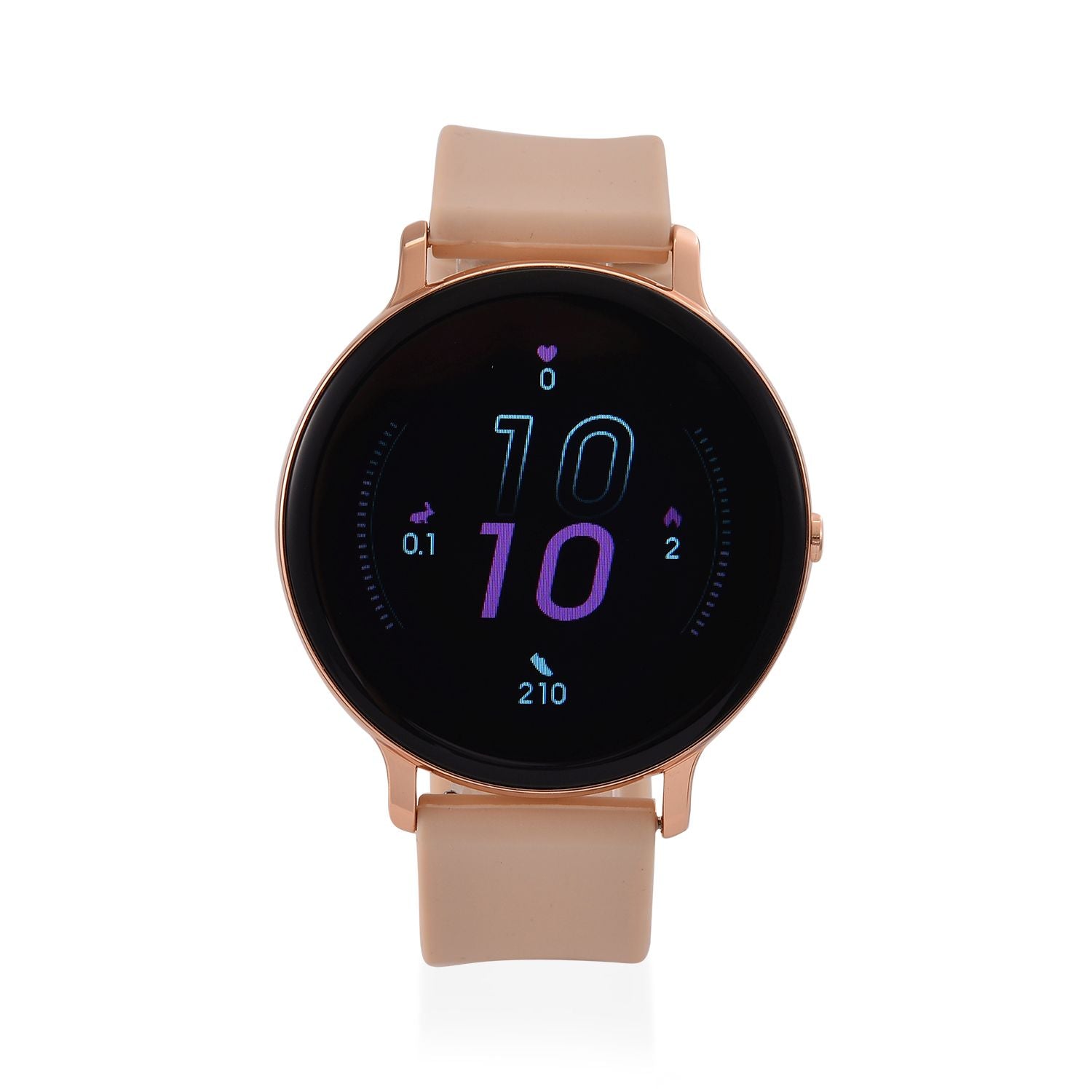 Hiwatch Plus Elegante Smartwatch - Roségold mit Goldenem Silikonarmband, Multifunktional mit Gesundheits- und Sportfunktionen, Bluetooth 5.0