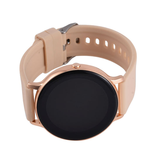 Hiwatch Plus Elegante Smartwatch - Roségold mit Goldenem Silikonarmband, Multifunktional mit Gesundheits- und Sportfunktionen, Bluetooth 5.0