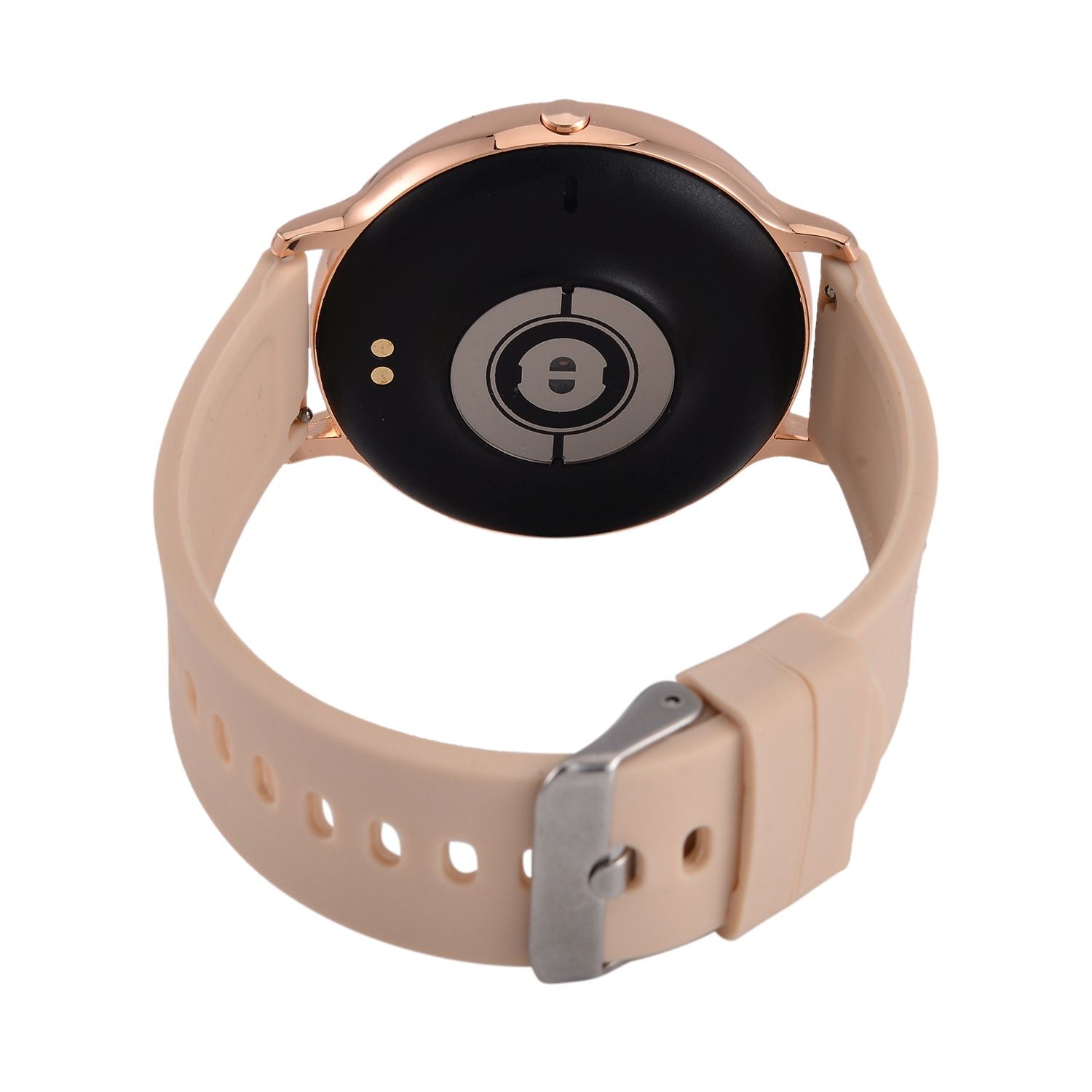 Hiwatch Plus Elegante Smartwatch - Roségold mit Goldenem Silikonarmband, Multifunktional mit Gesundheits- und Sportfunktionen, Bluetooth 5.0