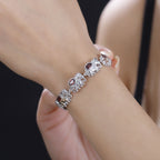 Rotes Granat Armband ca. 16.5 cm Messing ca. 2,66 ct.