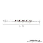 Rotes Granat Armband ca. 16.5 cm Messing ca. 2,66 ct.